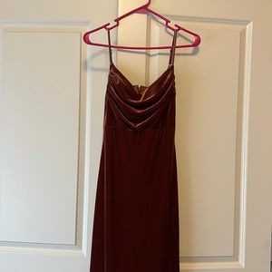 Revelry Brown Velvet Dress